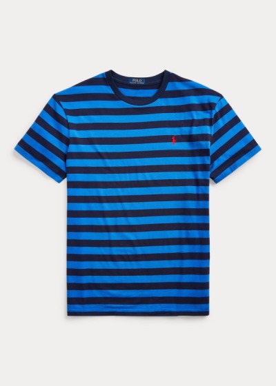 Playeras Polo Ralph Lauren Hombre Azules Azul Rey / Azul Marino - Classic Striped Jersey - LGIVR0458